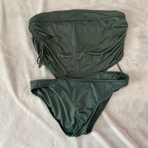 Athleta set of 2 dark green swim bottoms